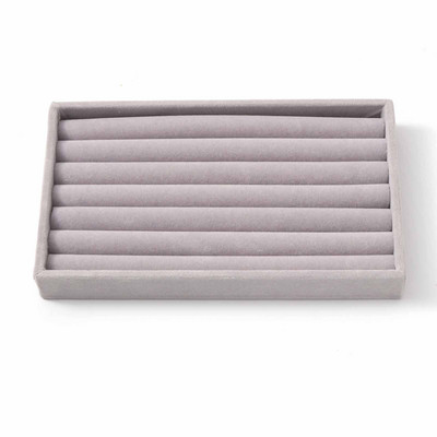 Aksominiai papuošalų ekranai stačiakampiai daugiaspalviai papuošalų vitrinos organizatorių dėžutės dėklo laikiklis auskarų laikymo dėklas Vitrina 21x12cm, 1vnt