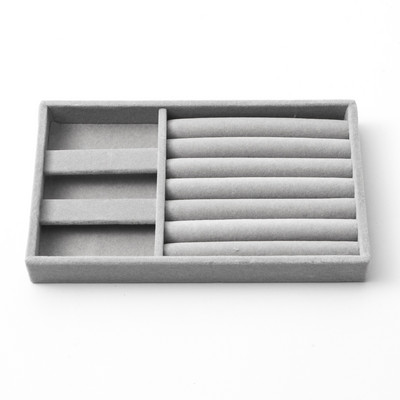 Aksominiai papuošalų ekranai stačiakampiai daugiaspalviai papuošalų vitrinos organizatorių dėžutės dėklo laikiklis auskarų laikymo dėklas Vitrina 21x12cm, 1vnt