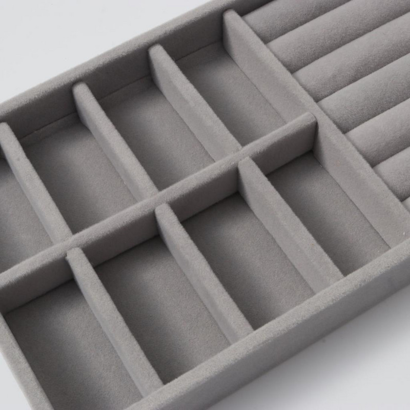 Aksominiai papuošalų ekranai stačiakampiai daugiaspalviai papuošalų vitrinos organizatorių dėžutės dėklo laikiklis auskarų laikymo dėklas Vitrina 21x12cm, 1vnt