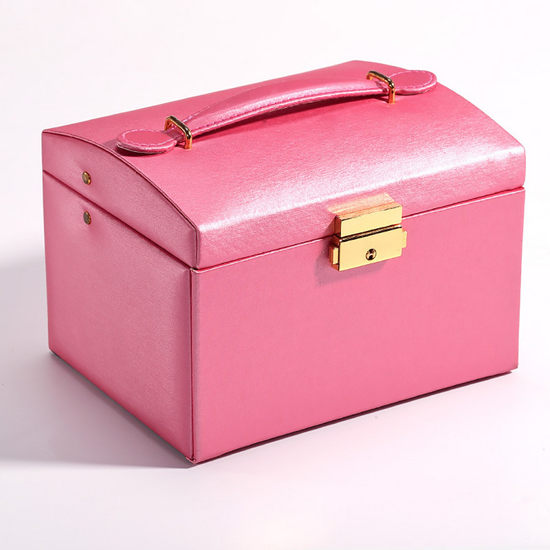 Troslojna baršunasta višenamjenska kutija za organizatore nakita, PU kožne naušnice, ogrlica, kovčeg za pohranu, velika kućna kutija za nakit, 1 kom.