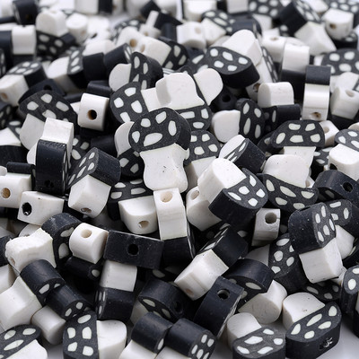 30/50/100 τμχ 10 mm Πολύχρωμες χάντρες από πολυμερή πηλό με μανιτάρια Spacer Loose Bead για κοσμήματα που κατασκευάζουν DIY κολιέ αξεσουάρ βραχιολιών