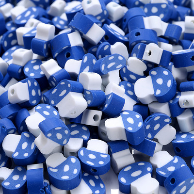 30/50/100 τμχ 10 mm Πολύχρωμες χάντρες από πολυμερή πηλό με μανιτάρια Spacer Loose Bead για κοσμήματα που κατασκευάζουν DIY κολιέ αξεσουάρ βραχιολιών