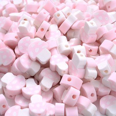 30/50/100 τμχ 10 mm Πολύχρωμες χάντρες από πολυμερή πηλό με μανιτάρια Spacer Loose Bead για κοσμήματα που κατασκευάζουν DIY κολιέ αξεσουάρ βραχιολιών