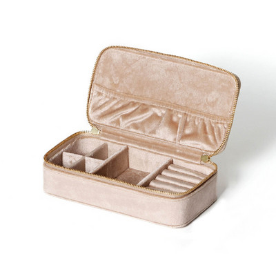 Luxury Velvet Jewelry Box Αποθήκευση Δαχτυλίδια Σκουλαρίκια Οθόνη Ορθογώνιο Box Organizer Jewelry Φορητό κουτί κοσμημάτων Γυναικεία δώρα,1 ΤΕΜ.