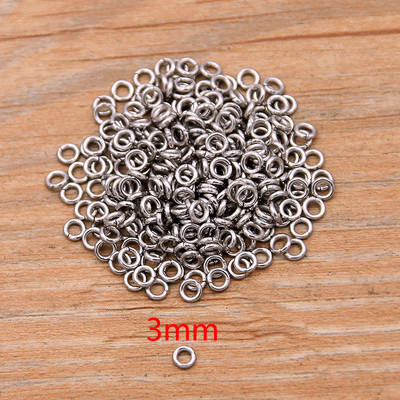 100PCS Otvoreni prsten od nehrđajućeg čelika veličine 9 za DIY Ogrlicu Narukvica Lanac Modni nakit Izrada nalaza