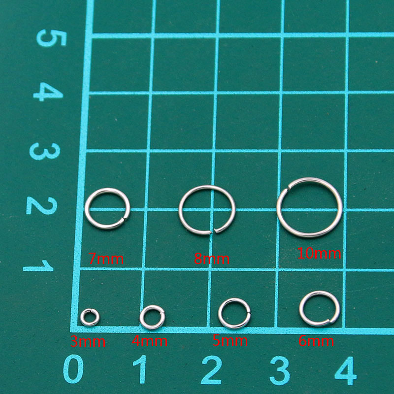 100PCS Otvoreni prsten od nehrđajućeg čelika veličine 9 za DIY Ogrlicu Narukvica Lanac Modni nakit Izrada nalaza