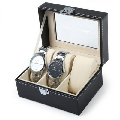 1/2/3/5/6 Grids Watch Box PU Δερμάτινο Θήκη ρολογιών Θήκη Organizer Κουτί αποθήκευσης για ρολόγια Quartz Κουτιά κοσμημάτων Εμφάνιση καλύτερου δώρου