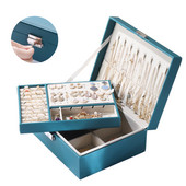 Κουτί αποθήκευσης κοσμημάτων διπλής στάθμης υψηλής χωρητικότητας Πολυλειτουργικό κοσμήματα Organizer κολιέ σκουλαρίκι Βραχιόλι οθόνη θήκης Κουτί δώρου