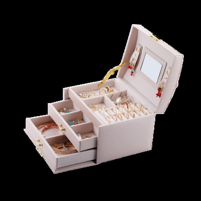 Κουτί αποθήκευσης κοσμημάτων διπλής στάθμης υψηλής χωρητικότητας Πολυλειτουργικό κοσμήματα Organizer κολιέ σκουλαρίκι Βραχιόλι οθόνη θήκης Κουτί δώρου