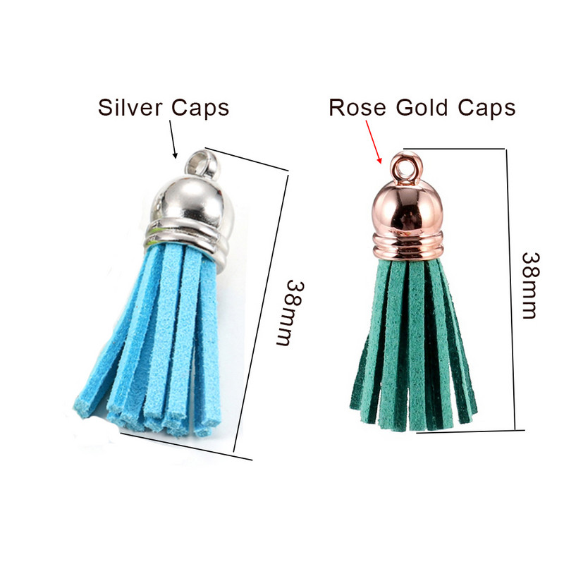 10/20/60 kom 38 mm starinske kožne rese Žuboreni makrame za izradu nakita „uradi sam“ Privjesak za ključeve Remen za mobitel Dodaci za privjesak