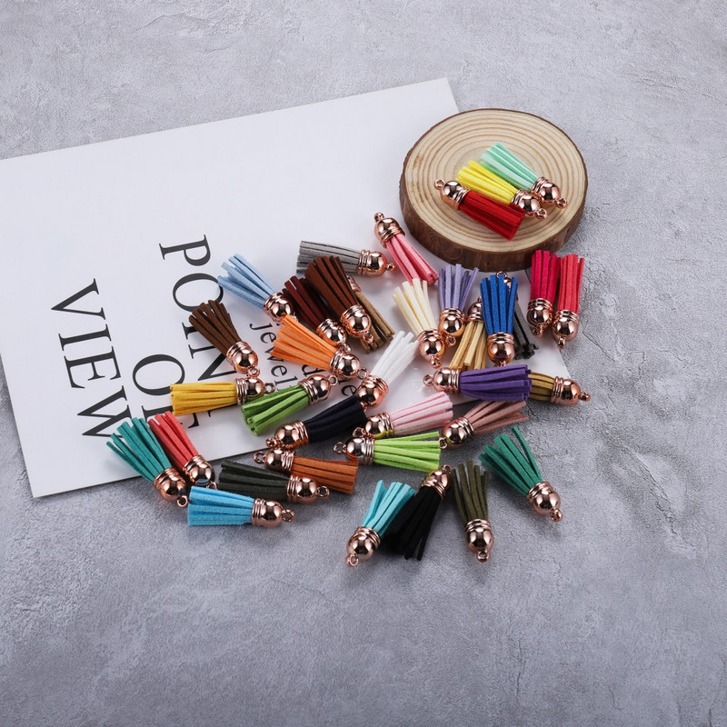 10/20/60 kom 38 mm starinske kožne rese Žuboreni makrame za izradu nakita „uradi sam“ Privjesak za ključeve Remen za mobitel Dodaci za privjesak