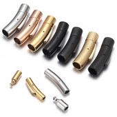 2 buc. Închidere baionetă din oțel inoxidabil 2mm 3mm 4mm 5mm 6mm 8mm orificiu PushLock Cataramă din dantelă Închizătoare din snur din piele Brățară Fabricarea de bijuterii