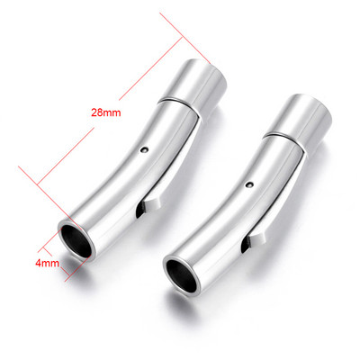 2 buc. Închidere baionetă din oțel inoxidabil 2mm 3mm 4mm 5mm 6mm 8mm orificiu PushLock Cataramă din dantelă Închizătoare din snur din piele Brățară Fabricarea de bijuterii