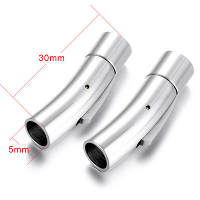 2 buc. Închidere baionetă din oțel inoxidabil 2mm 3mm 4mm 5mm 6mm 8mm orificiu PushLock Cataramă din dantelă Închizătoare din snur din piele Brățară Fabricarea de bijuterii