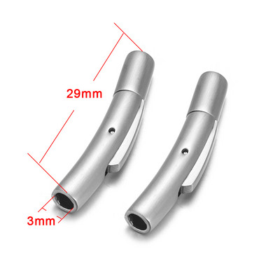 2 buc. Închidere baionetă din oțel inoxidabil 2mm 3mm 4mm 5mm 6mm 8mm orificiu PushLock Cataramă din dantelă Închizătoare din snur din piele Brățară Fabricarea de bijuterii