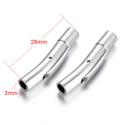 2 buc. Închidere baionetă din oțel inoxidabil 2mm 3mm 4mm 5mm 6mm 8mm orificiu PushLock Cataramă din dantelă Închizătoare din snur din piele Brățară Fabricarea de bijuterii