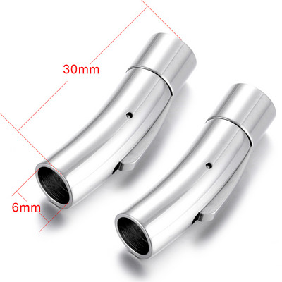 2 buc. Închidere baionetă din oțel inoxidabil 2mm 3mm 4mm 5mm 6mm 8mm orificiu PushLock Cataramă din dantelă Închizătoare din snur din piele Brățară Fabricarea de bijuterii