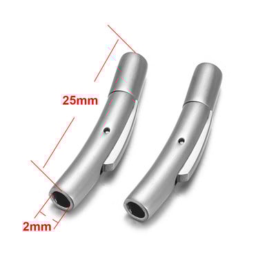 2 buc. Închidere baionetă din oțel inoxidabil 2mm 3mm 4mm 5mm 6mm 8mm orificiu PushLock Cataramă din dantelă Închizătoare din snur din piele Brățară Fabricarea de bijuterii