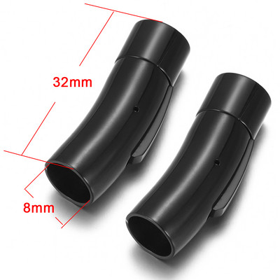 2 buc. Închidere baionetă din oțel inoxidabil 2mm 3mm 4mm 5mm 6mm 8mm orificiu PushLock Cataramă din dantelă Închizătoare din snur din piele Brățară Fabricarea de bijuterii