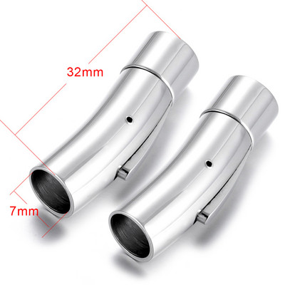 2 buc. Închidere baionetă din oțel inoxidabil 2mm 3mm 4mm 5mm 6mm 8mm orificiu PushLock Cataramă din dantelă Închizătoare din snur din piele Brățară Fabricarea de bijuterii