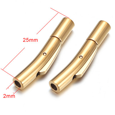 2 buc. Închidere baionetă din oțel inoxidabil 2mm 3mm 4mm 5mm 6mm 8mm orificiu PushLock Cataramă din dantelă Închizătoare din snur din piele Brățară Fabricarea de bijuterii