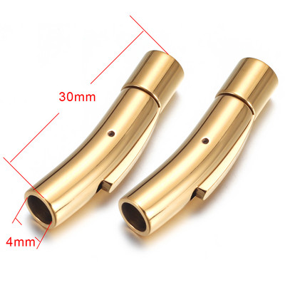 2 buc. Închidere baionetă din oțel inoxidabil 2mm 3mm 4mm 5mm 6mm 8mm orificiu PushLock Cataramă din dantelă Închizătoare din snur din piele Brățară Fabricarea de bijuterii