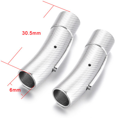 2 buc. Închidere baionetă din oțel inoxidabil 2mm 3mm 4mm 5mm 6mm 8mm orificiu PushLock Cataramă din dantelă Închizătoare din snur din piele Brățară Fabricarea de bijuterii