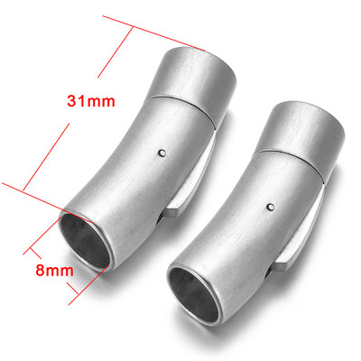 2 buc. Închidere baionetă din oțel inoxidabil 2mm 3mm 4mm 5mm 6mm 8mm orificiu PushLock Cataramă din dantelă Închizătoare din snur din piele Brățară Fabricarea de bijuterii