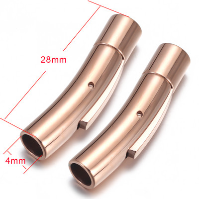 2 buc. Închidere baionetă din oțel inoxidabil 2mm 3mm 4mm 5mm 6mm 8mm orificiu PushLock Cataramă din dantelă Închizătoare din snur din piele Brățară Fabricarea de bijuterii