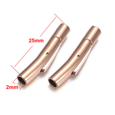 2 buc. Închidere baionetă din oțel inoxidabil 2mm 3mm 4mm 5mm 6mm 8mm orificiu PushLock Cataramă din dantelă Închizătoare din snur din piele Brățară Fabricarea de bijuterii