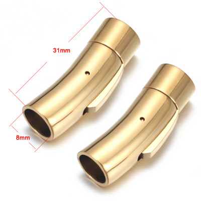 2 buc. Închidere baionetă din oțel inoxidabil 2mm 3mm 4mm 5mm 6mm 8mm orificiu PushLock Cataramă din dantelă Închizătoare din snur din piele Brățară Fabricarea de bijuterii