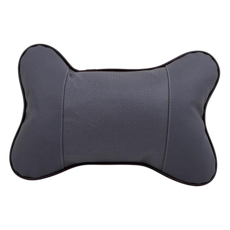 1 ΤΕΜ. Ταξιδιωτικό Αυτοκίνητο Κάθισμα Κεφαλής Στήριγμα Λαιμού Δερμάτινο Μαξιλάρι Μαξιλάρι Κεφαλιού Κοκάλινο Μαξιλάρι