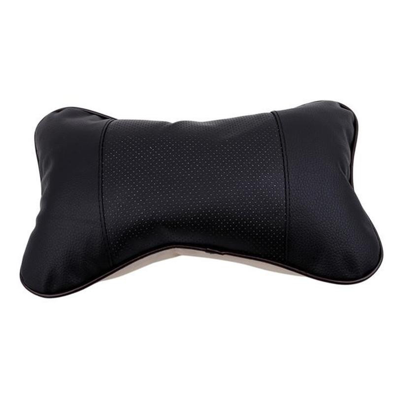 1 ΤΕΜ. Ταξιδιωτικό Αυτοκίνητο Κάθισμα Κεφαλής Στήριγμα Λαιμού Δερμάτινο Μαξιλάρι Μαξιλάρι Κεφαλιού Κοκάλινο Μαξιλάρι