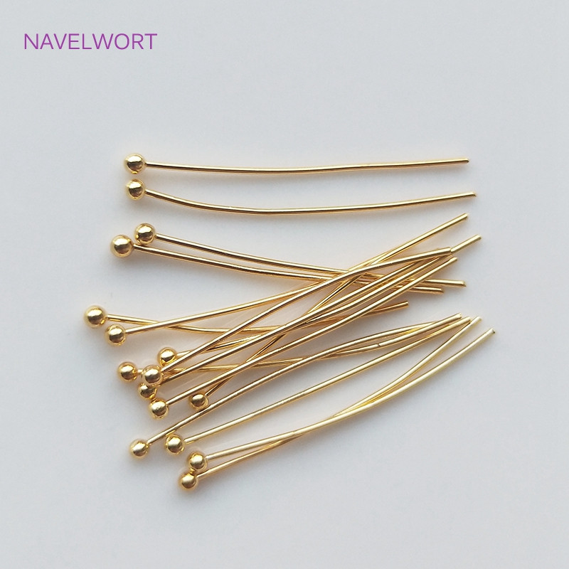 Pribadače s kuglastom glavom 16-50 mm Dodaci Nalazi za izradu nakita Visokokvalitetne pribadače s metalnom glavom od mesinga Veleprodaja