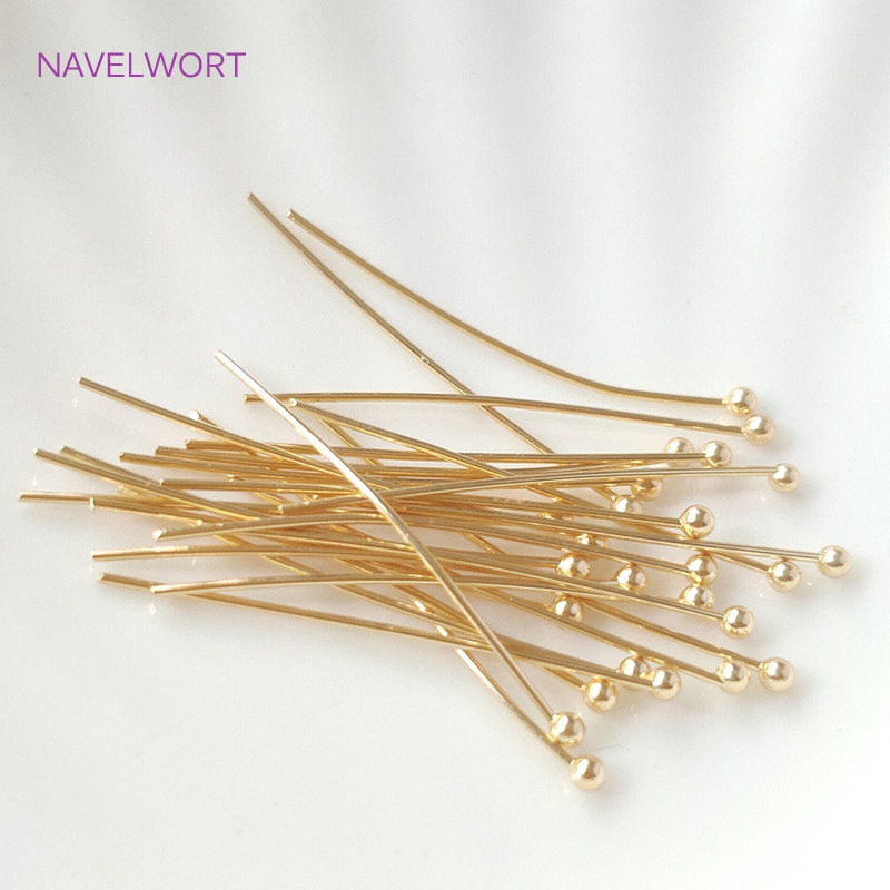 Pribadače s kuglastom glavom 16-50 mm Dodaci Nalazi za izradu nakita Visokokvalitetne pribadače s metalnom glavom od mesinga Veleprodaja