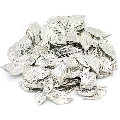 100Pieces/Lot Gold/Metal Charms Stamping Leaf Earring Charms Pendants DIY Floating Charms για κατασκευή κοσμημάτων 10*19mm