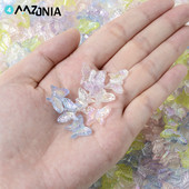 30/50/100 kom Boja prozirne leptir akrilne perle svjetlucave ručne izrade labave perle za nakit DIY dodaci za narukvice