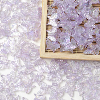 30/50/100 kom Boja prozirne leptir akrilne perle svjetlucave ručne izrade labave perle za nakit DIY dodaci za narukvice