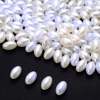 100 komada bijelih akrilnih bisernih perli Ovalne labave perle s razmaknicama Ručno izrađena ogrlica za privjeske Izrada nakita Diy pribor za narukvice