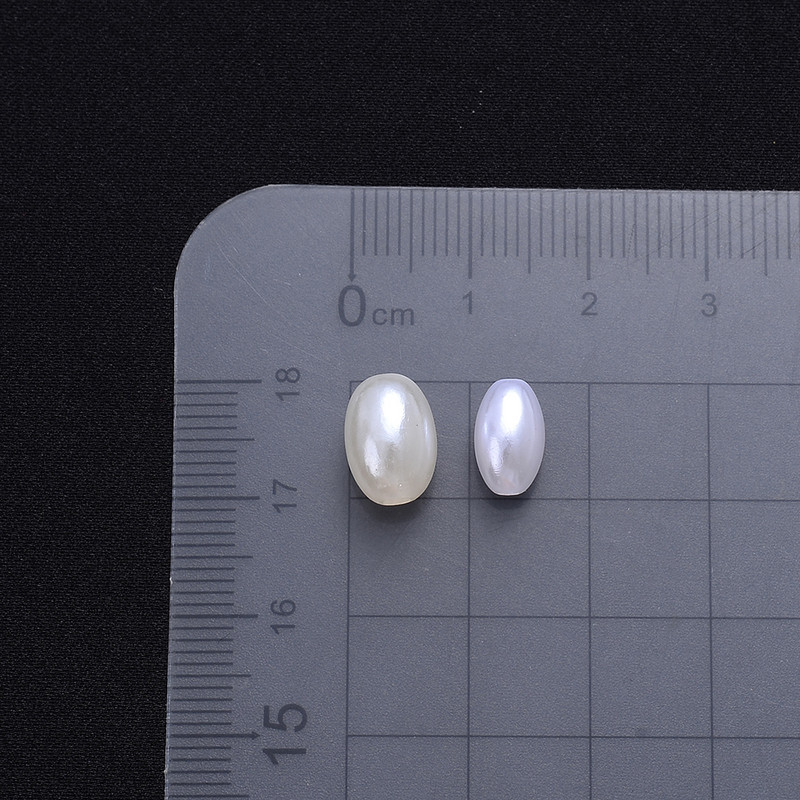 100 komada bijelih akrilnih bisernih perli Ovalne labave perle s razmaknicama Ručno izrađena ogrlica za privjeske Izrada nakita Diy pribor za narukvice