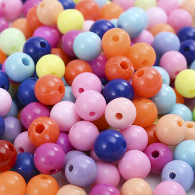 DIY 8mm Mixed Candy Color Στρογγυλές Ακρυλικές Χαλαρές Χάντρες για Κατασκευή κοσμημάτων Χειροποίητο Κολιέ Βραχιόλι Αξεσουάρ Χονδρική 100τμχ