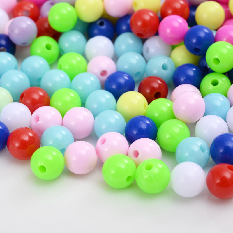 DIY 8mm Mixed Candy Color Στρογγυλές Ακρυλικές Χαλαρές Χάντρες για Κατασκευή κοσμημάτων Χειροποίητο Κολιέ Βραχιόλι Αξεσουάρ Χονδρική 100τμχ