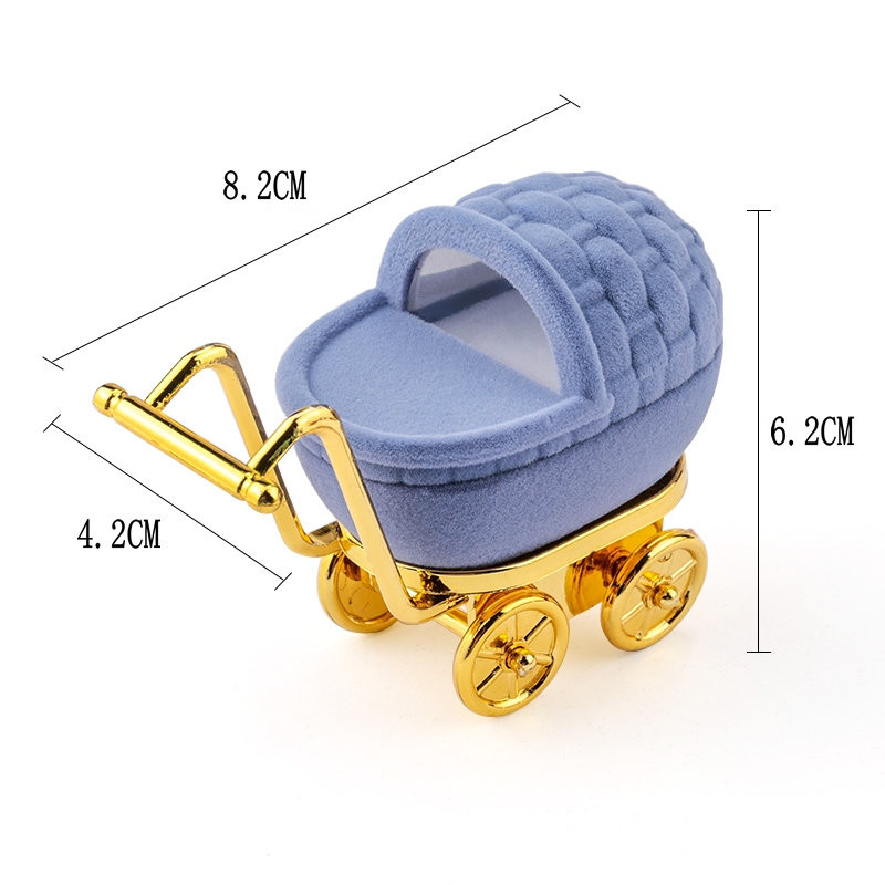 1-osaline armas beebivanker Velvet ehtekarp Abielusõrmuste karbi kinkekarbi hoidik kõrvarõngaste kaelakeede käevõrude jaoks