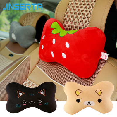 Car Neck Pillow Cartoon Cute Animal Travel Pillow Car Seat Cushion Cover Neck Support Headrest Interior Accessories