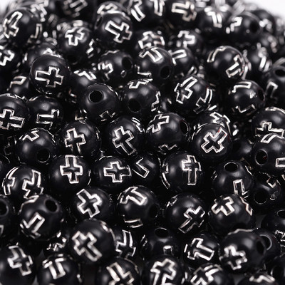 50/100/150 kom. 8 mm križne akrilne perle u mješovitim bojama, okrugle labave razmaknice za označavanje nakita, narukvica, dodaci za ogrlicu