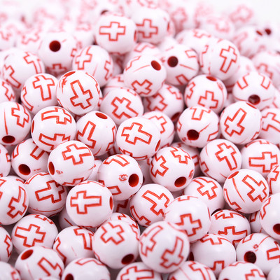 50/100/150 kom. 8 mm križne akrilne perle u mješovitim bojama, okrugle labave razmaknice za označavanje nakita, narukvica, dodaci za ogrlicu