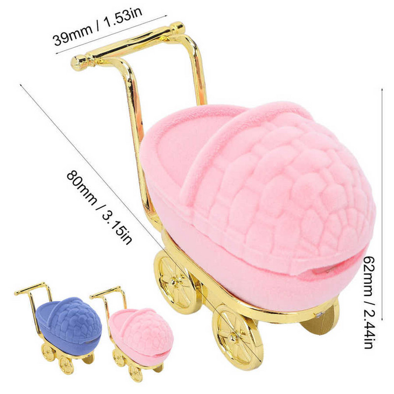 Beebivankri kujuga ehete vitriin pulmade sametsõrmuste jaoks kõrvarõngad hoiukohver Korraldaja ettepanek kihlamiseks kinkekohver