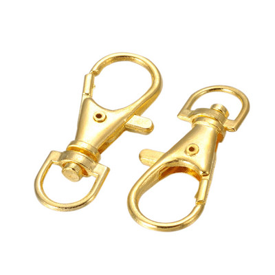 100db Ötvözetből forgó zsinór horog homár karmos kapcsok ékszerkészítési kellékek táska kulcstartó barkács kiegészítők kb 30,5x11x6mm