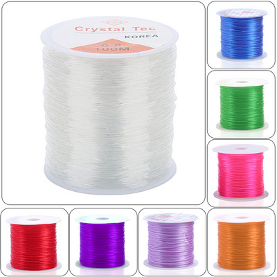 Nylon Elastic crystal line 8-100M DIY Jewelry Making Supply Wire String πολύχρωμη σειρά για κατασκευή μενταγιόν βραχιολιών κολιέ