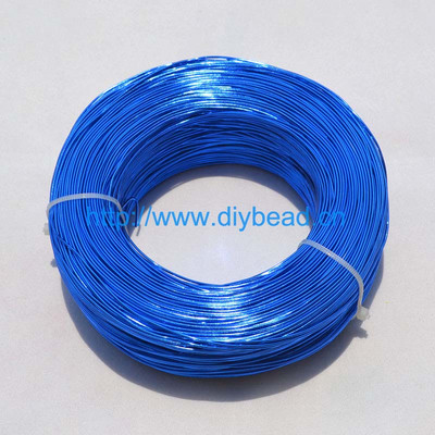 10 metri/rullis 1 mm, apaļš, pārklāts alumīnijs, puķkopības stieple juvelierizstrādājumu krellēm. Atradumu veidošana Pīts materiāls 20 krāsas